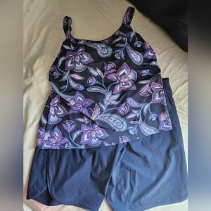 Lands End Womens Swim Set. Tankini /shorts